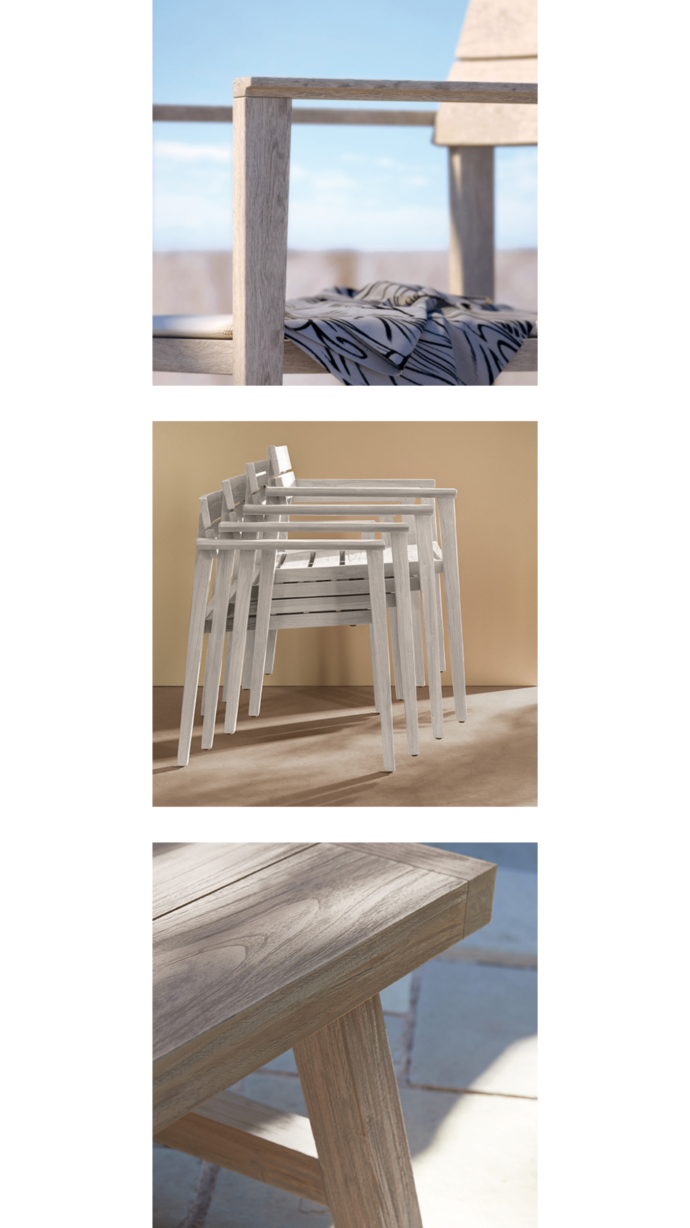 Mobilier de jardin en teck