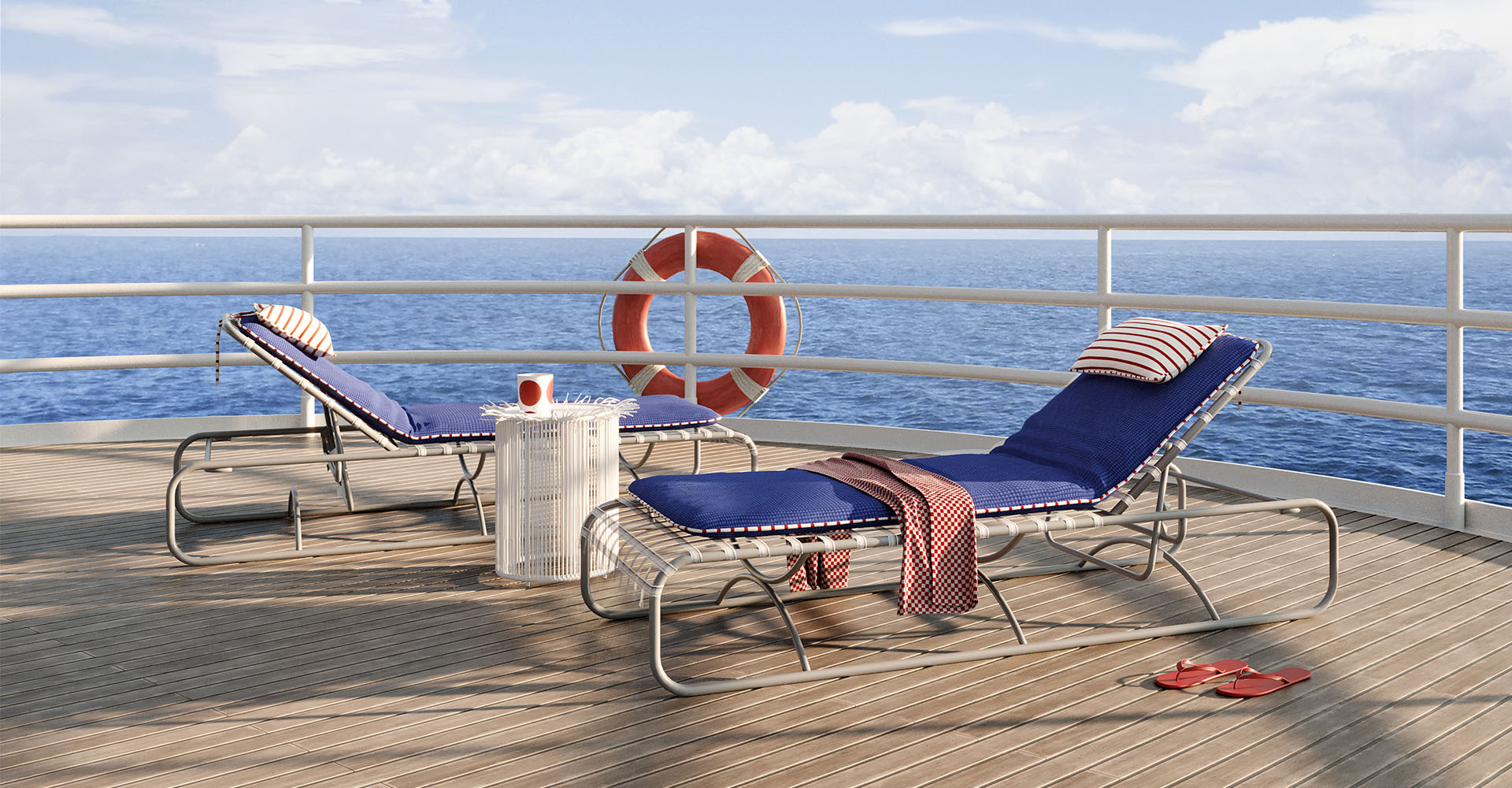 Cruise ship deck outlet chairs for sale